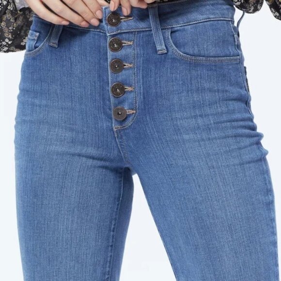 PAIGE Women's High Rise Blue Jeans - Picture 5 of 15